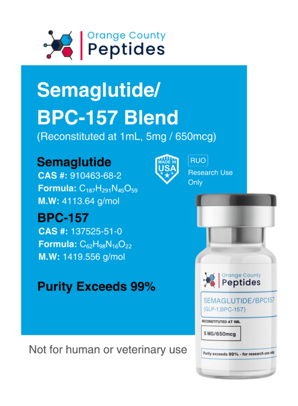 Buy Semaglutide / BPC-157 Blend - (Reconstituted) - 5mg / 650mcg