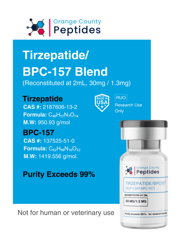 Buy Tirzepatide / BPC-157 Blend (Reconstituted) - 30mg / 1.3mg