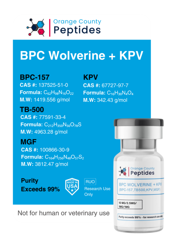 Buy BPC Wolverine + KPV - 10 mg / 2.5mg / 1mg / 1mg